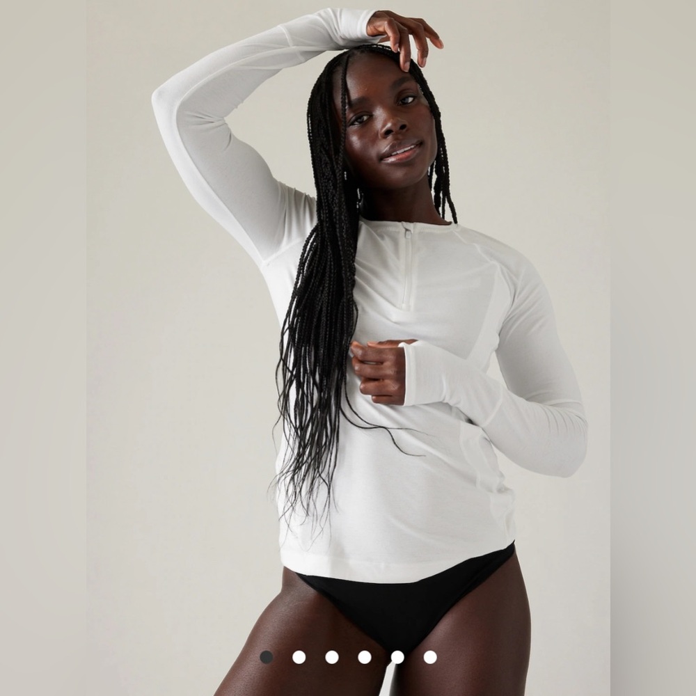 Athleta white Athletic Running Shirt